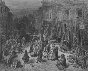 La Fiera delle Vecchie Scarpe, Dudley-Street da Gustave after Dore